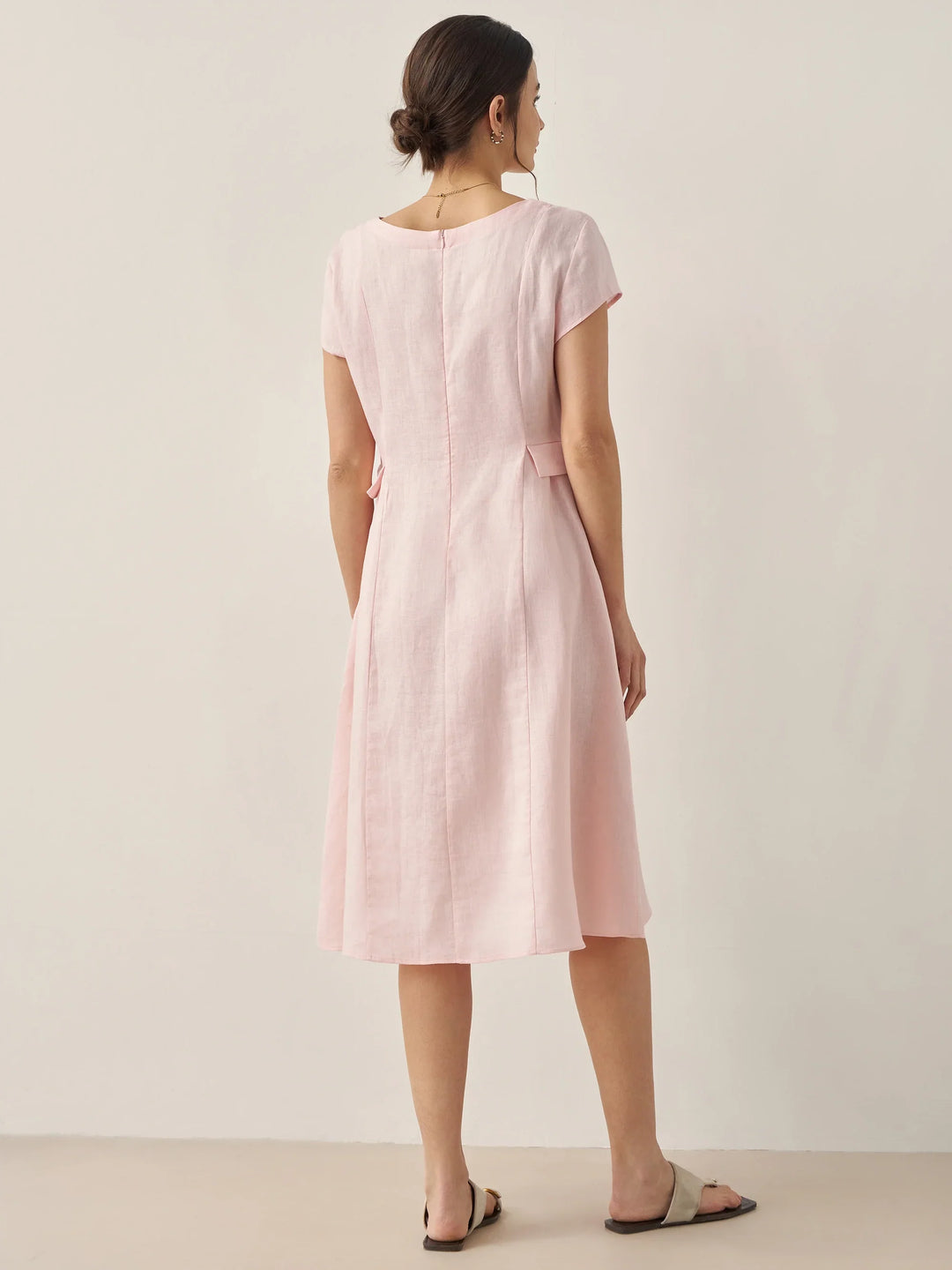 Mira™ | Natural Summer V-Neck Dress