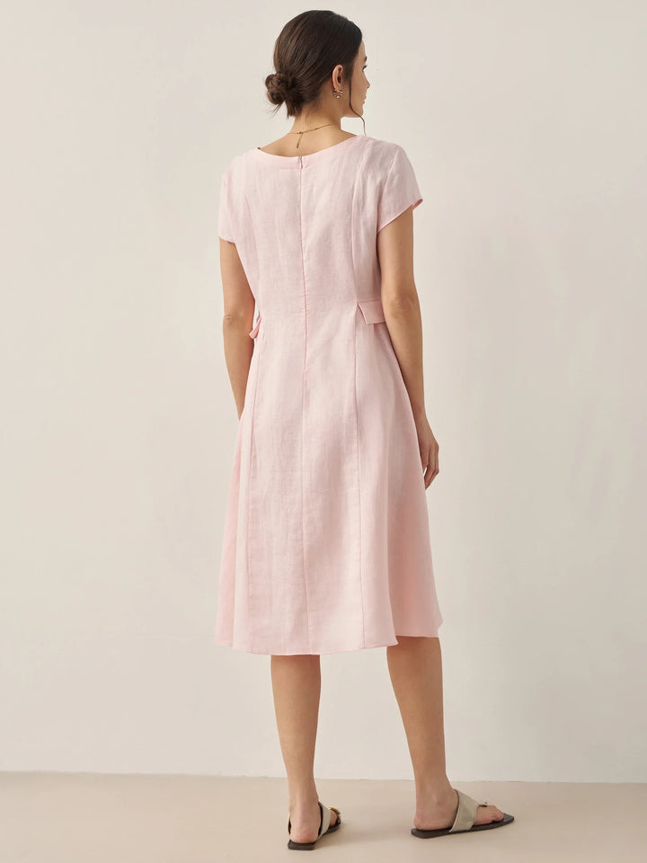 Mira™ | Natural Summer V-Neck Dress