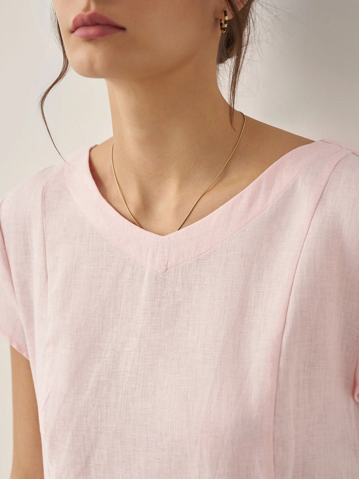 Mira™ | Natural Summer V-Neck Dress