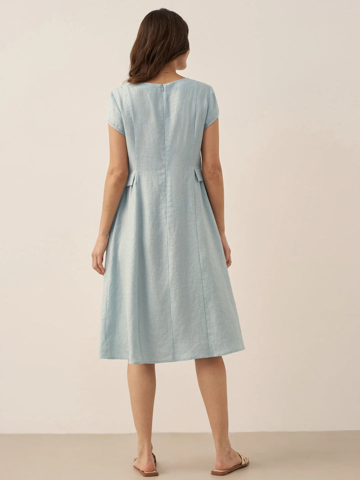 Mira™ | Natural Summer V-Neck Dress