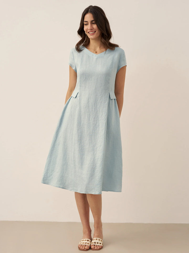 Mira™ | Natural Summer V-Neck Dress