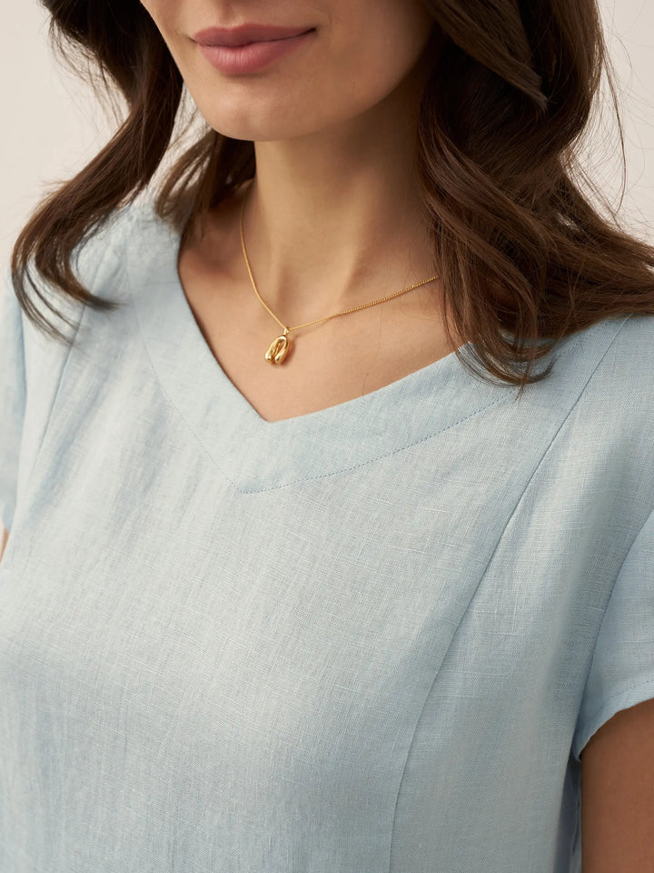 Mira™ | Natural Summer V-Neck Dress