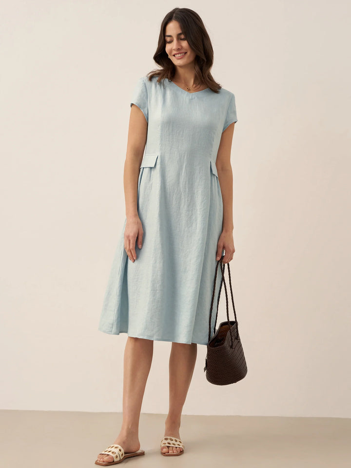 Mira™ | Natural Summer V-Neck Dress