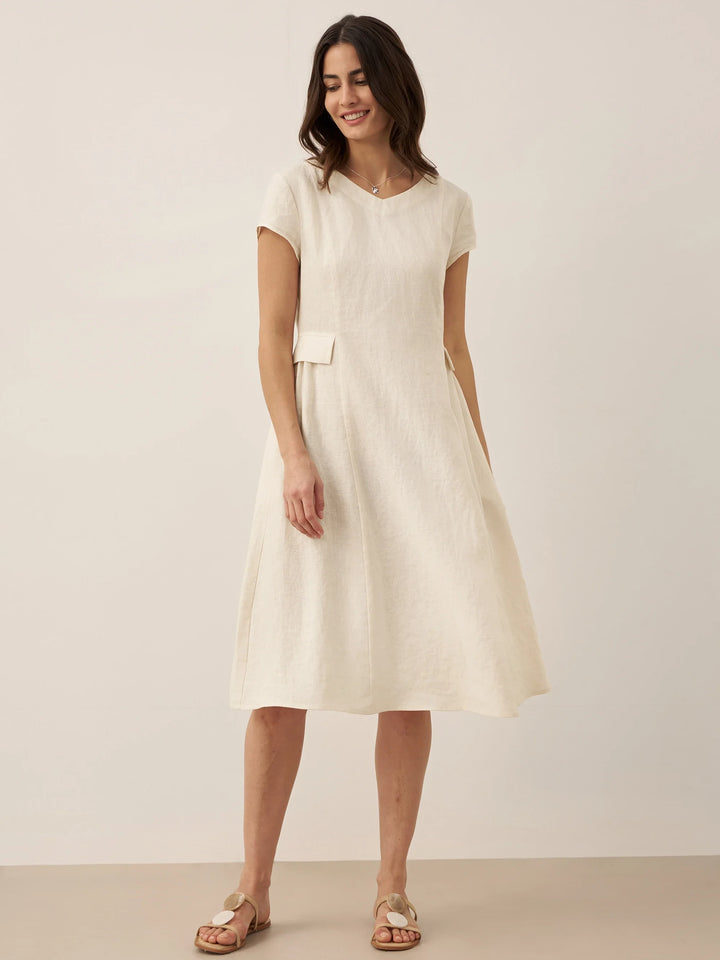 Mira™ | Natural Summer V-Neck Dress