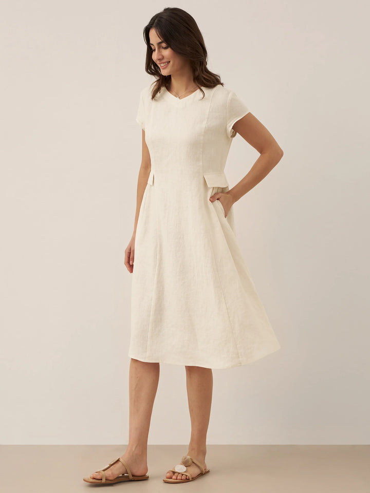 Mira™ | Natural Summer V-Neck Dress