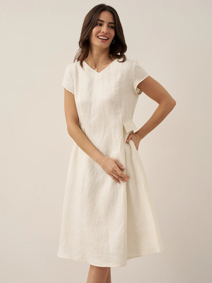 Mira™ | Natural Summer V-Neck Dress