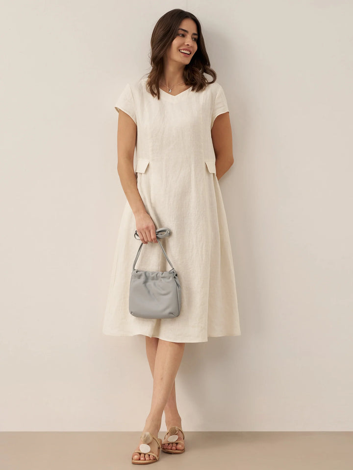 Mira™ | Natural Summer V-Neck Dress