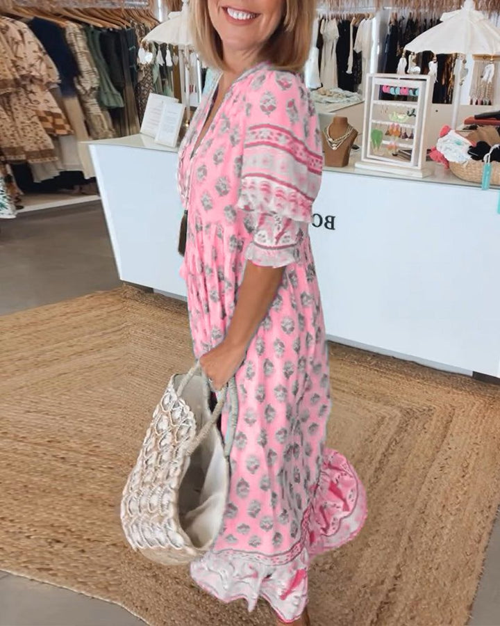 QUINN™ | LÄSSIGES BEDRUCKTES KLEID