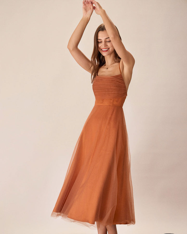 Caramel™ | Fließendes Midikleid aus Slip