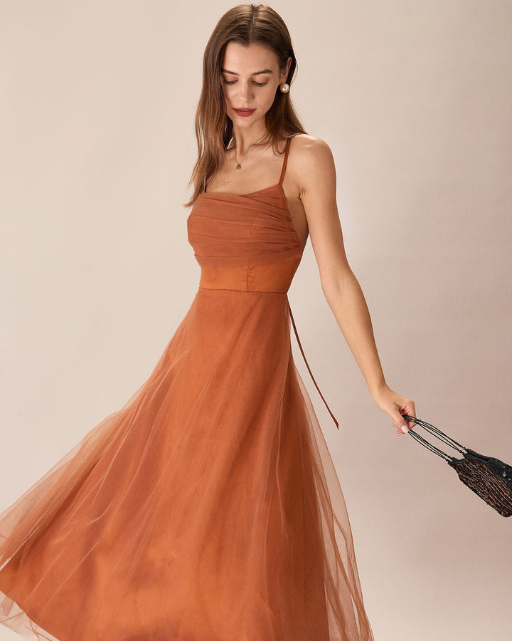 Caramel™ | Fließendes Midikleid aus Slip