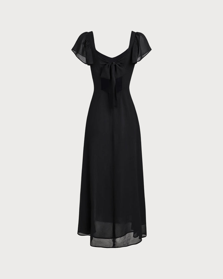 Charice™ | Ausschnitt Chiffon Maxikleid