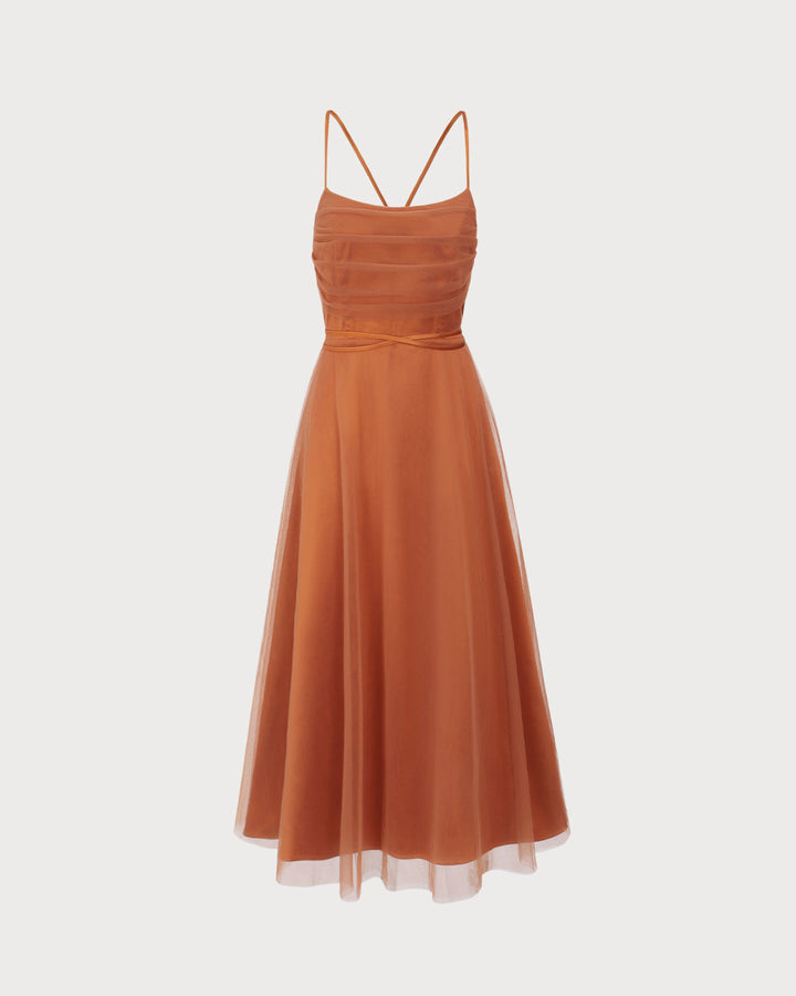 Caramel™ | Fließendes Midikleid aus Slip