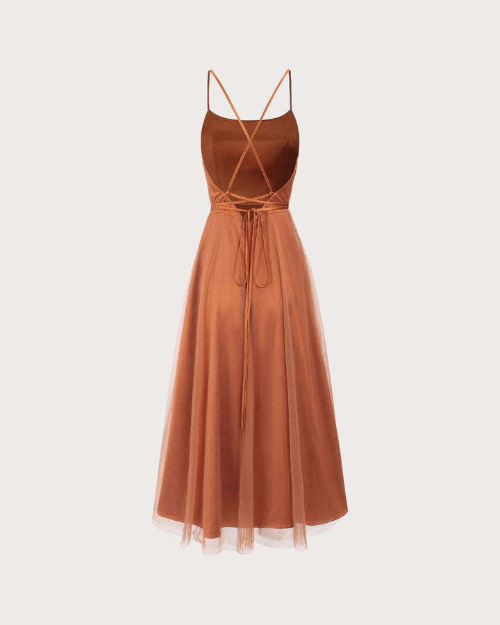 Caramel™ | Fließendes Midikleid aus Slip