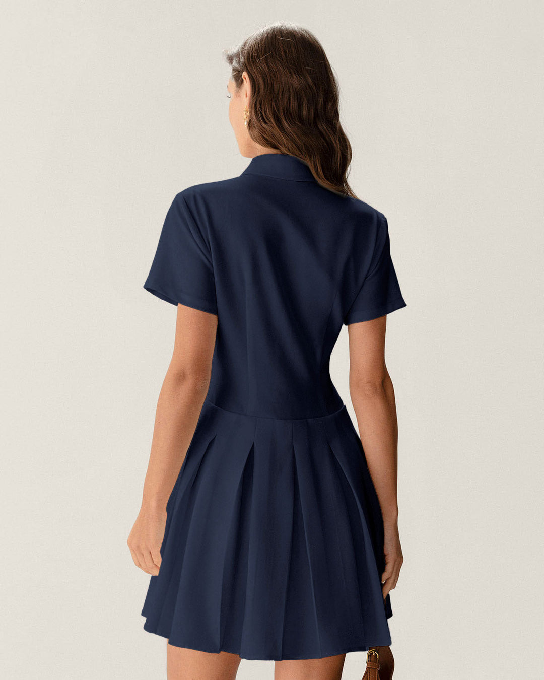 Nancy™ | Plissee-Minikleid mit Knöpfen